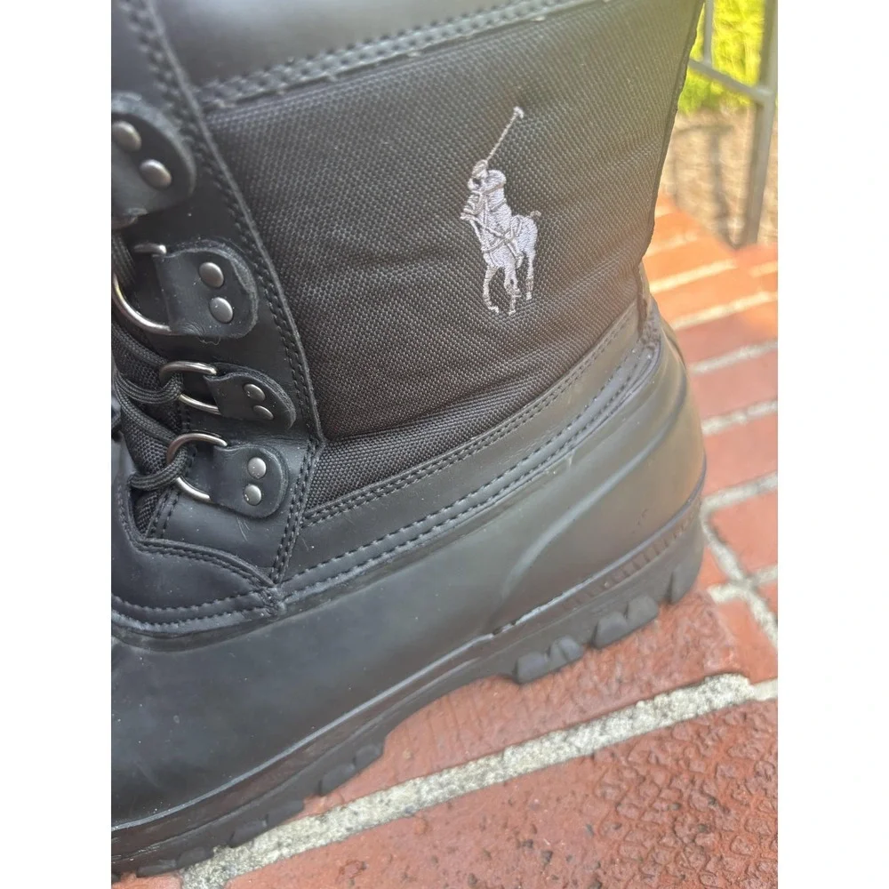 Polo Ralph Lauren Boots Mens Size 13D Black Crestwick Snow Duck Winter Insulated
